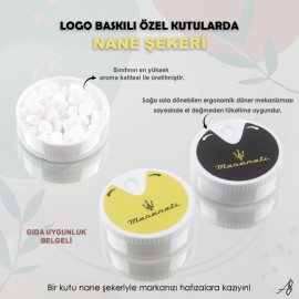 Maserati Logo Baskılı Kutuda Mint Nane Şekeri